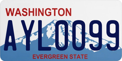 WA license plate AYL0099