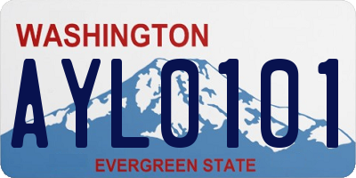 WA license plate AYL0101