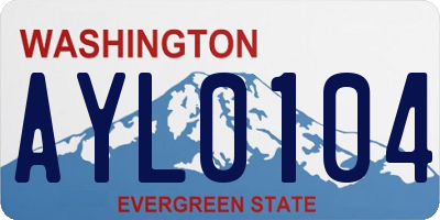 WA license plate AYL0104