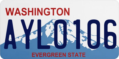 WA license plate AYL0106