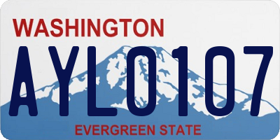 WA license plate AYL0107