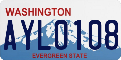 WA license plate AYL0108
