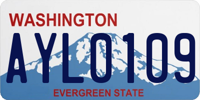 WA license plate AYL0109