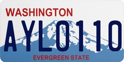WA license plate AYL0110