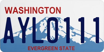 WA license plate AYL0111