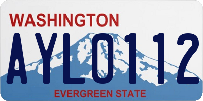 WA license plate AYL0112