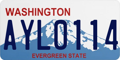 WA license plate AYL0114