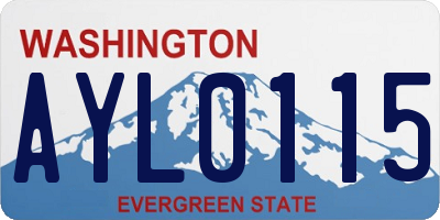 WA license plate AYL0115