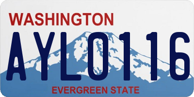 WA license plate AYL0116