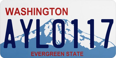 WA license plate AYL0117