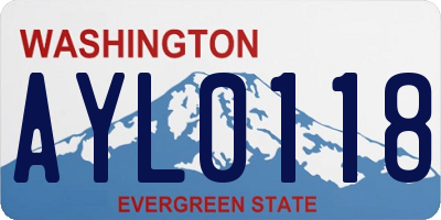 WA license plate AYL0118