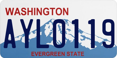 WA license plate AYL0119