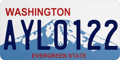 WA license plate AYL0122
