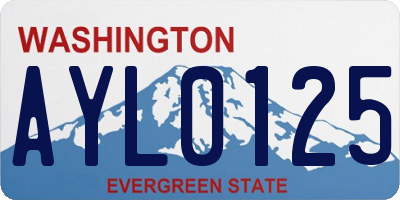 WA license plate AYL0125