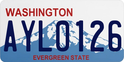 WA license plate AYL0126