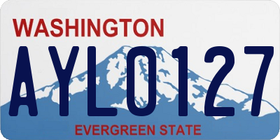 WA license plate AYL0127