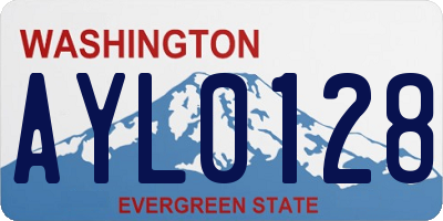 WA license plate AYL0128