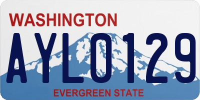 WA license plate AYL0129