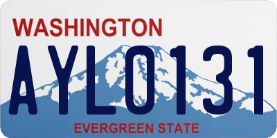 WA license plate AYL0131