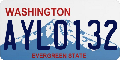 WA license plate AYL0132