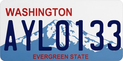 WA license plate AYL0133