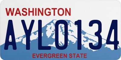 WA license plate AYL0134
