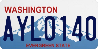 WA license plate AYL0140