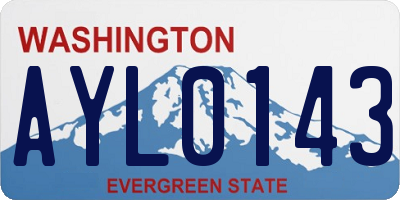 WA license plate AYL0143