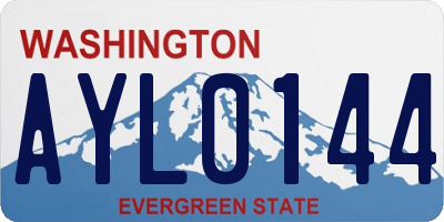 WA license plate AYL0144