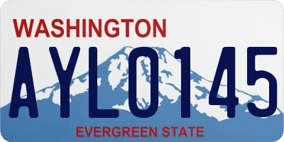 WA license plate AYL0145