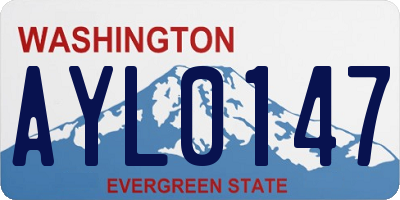 WA license plate AYL0147