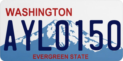 WA license plate AYL0150