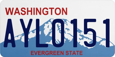WA license plate AYL0151