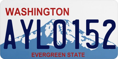 WA license plate AYL0152