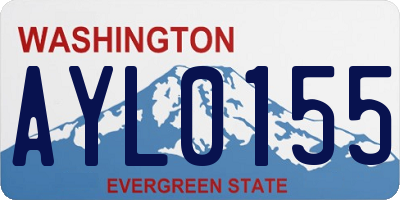 WA license plate AYL0155