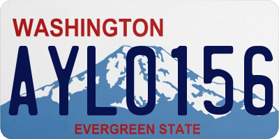 WA license plate AYL0156