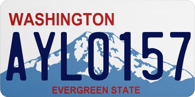 WA license plate AYL0157