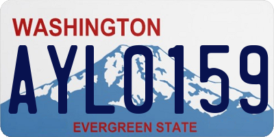 WA license plate AYL0159