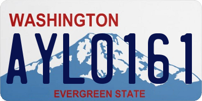 WA license plate AYL0161