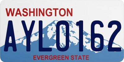 WA license plate AYL0162