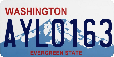 WA license plate AYL0163
