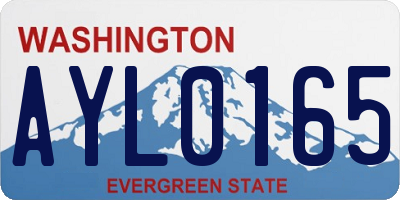 WA license plate AYL0165