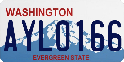 WA license plate AYL0166