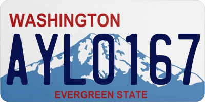 WA license plate AYL0167