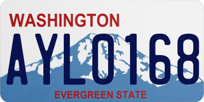 WA license plate AYL0168