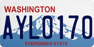 WA license plate AYL0170