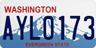 WA license plate AYL0173