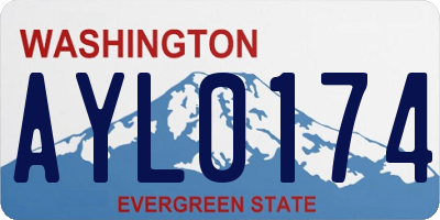 WA license plate AYL0174