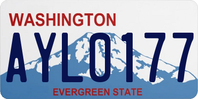 WA license plate AYL0177