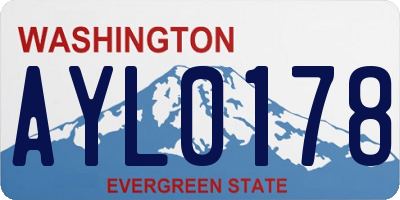 WA license plate AYL0178